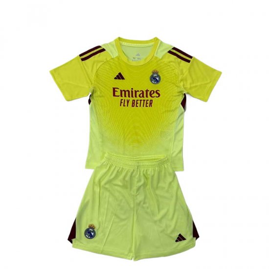 Camiseta Real Madrid Portero Nino 25-26 Amarillo - Haga un click en la imagen para cerrar