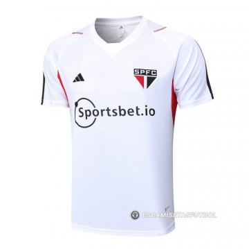 Camiseta de Entrenamiento Sao Paulo 23-24 Blanco