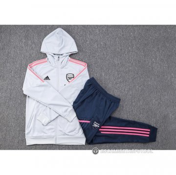 Chandal con Capucha del Arsenal 23-24 Gris