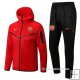 Chandal con Capucha del Barcelona 22-23 Rojo