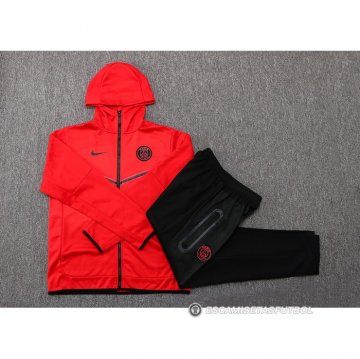 Chandal con Capucha del Paris Saint-Germain 22-23 Rojo