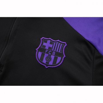 Chandal de Sudadera del Barcelona Nino25-26 Negro Purpura