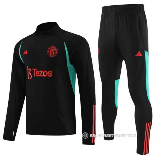 Chandal de Sudadera del Manchester United 2023-24 Negro - Haga un click en la imagen para cerrar
