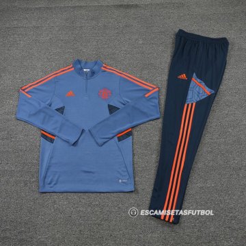 Chandal de Sudadera del Manchester United 22-23 Azul