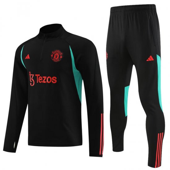 Chandal de Sudadera del Manchester United Nino 2023-24 Negro - Haga un click en la imagen para cerrar