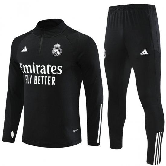Chandal de Sudadera del Real Madrid 23-24 Negro - Haga un click en la imagen para cerrar