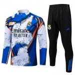Chandal de Sudadera del Real Madrid 25-26 Azul Blanco