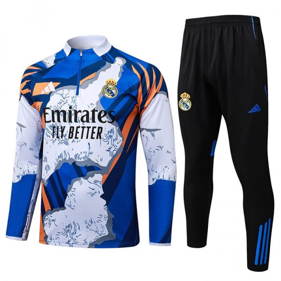Chandal de Sudadera del Real Madrid 25-26 Azul Blanco - Haga un click en la imagen para cerrar