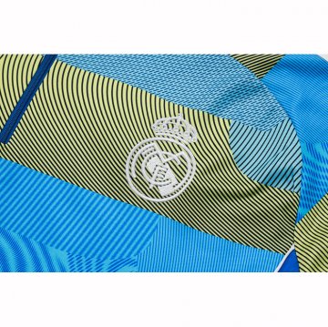 Chandal de Sudadera del Real Madrid Nino 25-26 Azul Verde