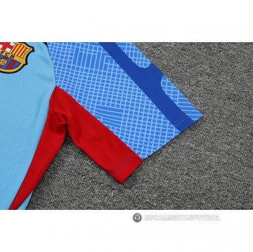 Chandal del Barcelona Manga Corta 22-23 Azul - Pantalon Corto