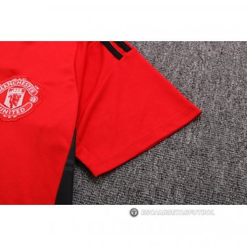 Chandal del Manchester United Manga Corta 22-23 Rojo