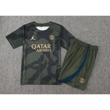 Chandal del Paris Saint-Germain Jordan Manga Corta 2024-25 Verde - Pantalon Corto