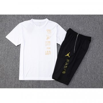 Chandal del Paris Saint-Germain Jordan Manga Corta 23-24 Blanco - Pantalon Corto