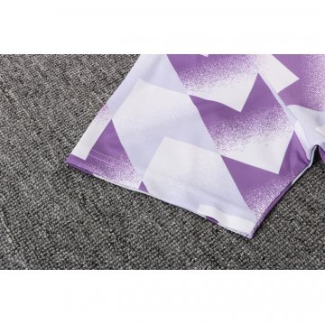 Chandal del Real Madrid Manga Corta 22-23 Blanco y Purpura