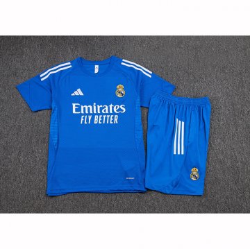 Chandal del Real Madrid Manga Corta 25-26 Azul Blanco - Pantalon Corto