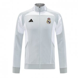 Chaqueta del Real Madrid 25-26 Gris Blanco