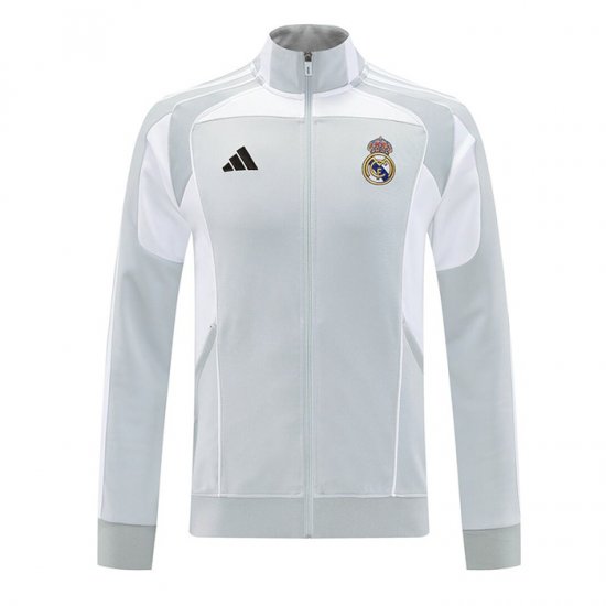 Chaqueta del Real Madrid 25-26 Gris Blanco - Haga un click en la imagen para cerrar