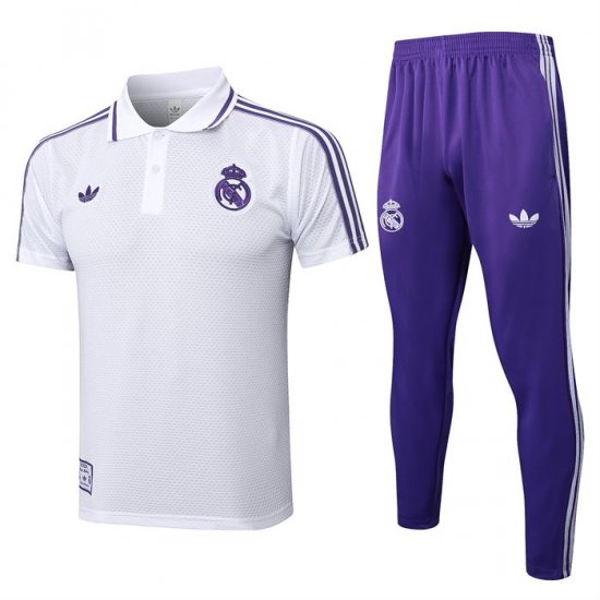 Conjunto Polo del Real Madrid 25-26 Blanco Purpura - Haga un click en la imagen para cerrar