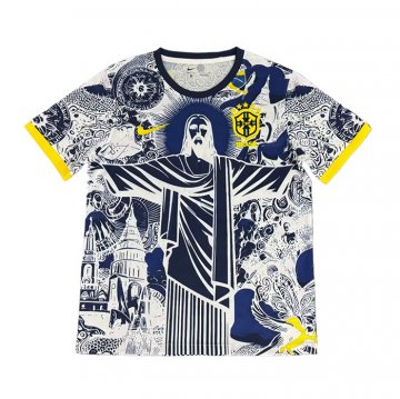 Tailandia Camiseta Brasil Jesus 25-26 Gris