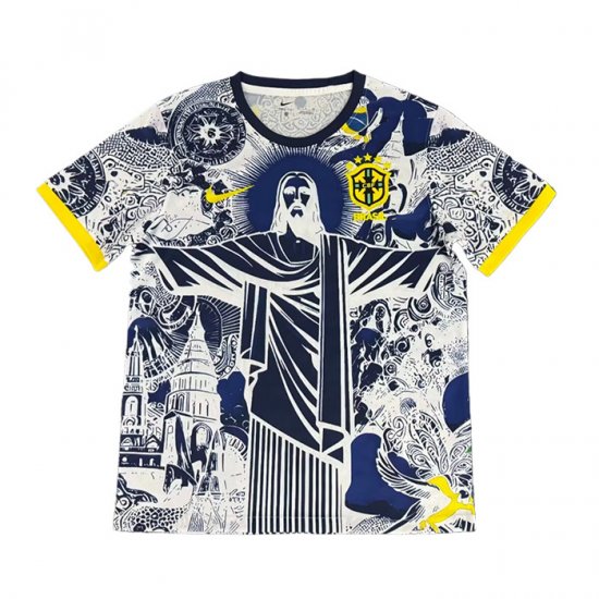 Tailandia Camiseta Brasil Jesus 25-26 Gris - Haga un click en la imagen para cerrar