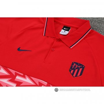 Camiseta Polo del Atletico Madrid 22-23 Rojo