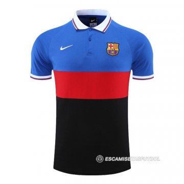Camiseta Polo del Barcelona 22-23 Azul Rojo Negro