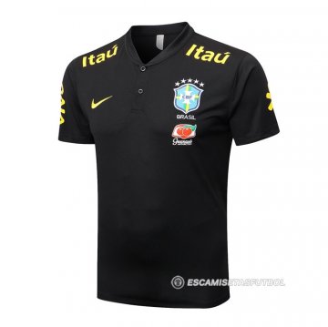 Camiseta Polo del Brasil 22-23 Negro