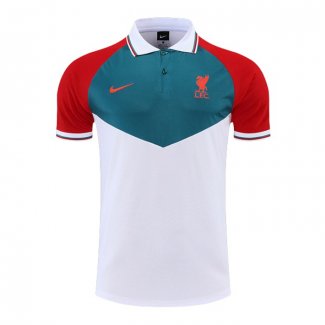 Camiseta Polo del Liverpool 22-23 Verde Blanco Rojo