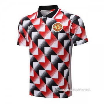 Camiseta Polo del Manchester United 2022-23 Negro y Rojo