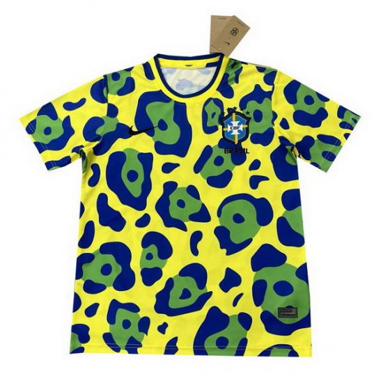 Camiseta Pre Partido del Brasil 2024 Amarillo Verde - Haga un click en la imagen para cerrar