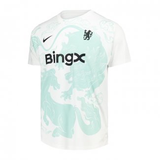 Camiseta Pre Partido del Chelsea 25-26 Blanco Verde