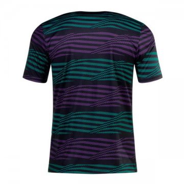 Camiseta Pre Partido del Real Madrid 2022 Verde y Purpura