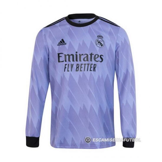 Camiseta Real Madrid 2ª Manga Larga 22-23 - Haga un click en la imagen para cerrar