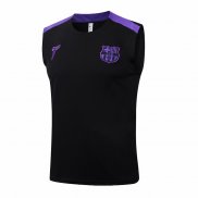 Camiseta de Entrenamiento Barcelona Sin Mangas 25-26 Negro Purpura