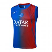 Camiseta de Entrenamiento Paris Saint-Germain Sin Mangas 25-26 Azul Rojo