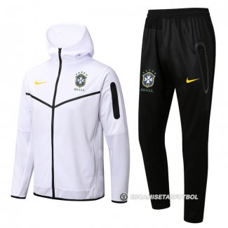 Chandal con Capucha del Brasil 22-23 Blanco