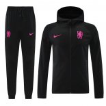 Chandal con Capucha del Chelsea 24-25 Negro