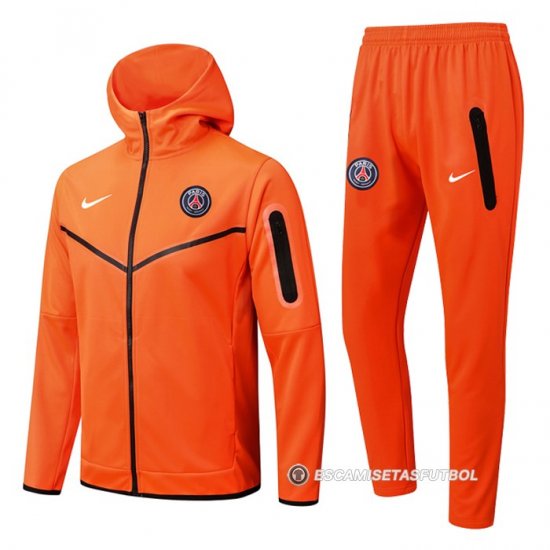 Chandal con Capucha del Paris Saint-Germain 22-23 Naranja - Haga un click en la imagen para cerrar