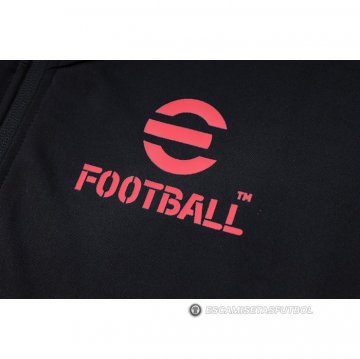 Chandal de Chaqueta del AC Milan 22-23 Negro y Rojo