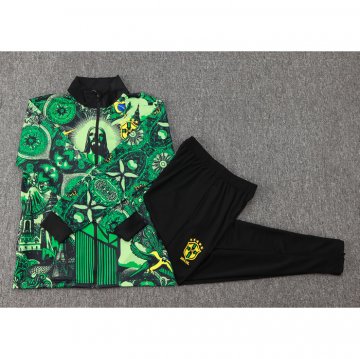 Chandal de Chaqueta del Brasil Jesus 24-25 Verde
