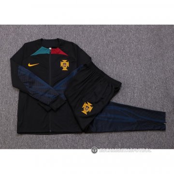 Chandal de Chaqueta del Portugal 22-23 Negro