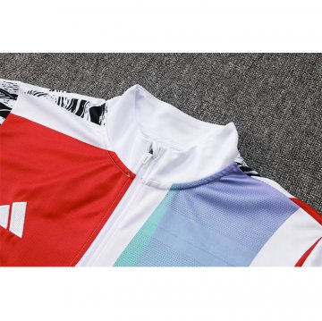 Chandal de Sudadera del Arsenal Nino 24-25 Rojo y Blanco