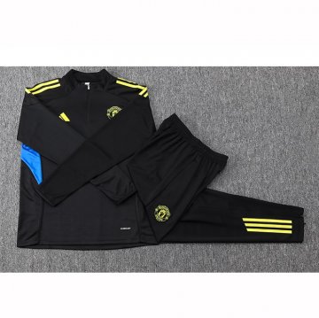 Chandal de Sudadera del Manchester United 25-26 Negro Amarillo