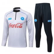 Chandal de Sudadera del Napoli Nino 25-26 Blanco