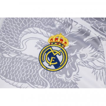 Chandal de Sudadera del Real Madrid Dragon Nino 2024-2025 Blanco