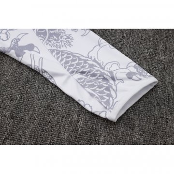 Chandal de Sudadera del Real Madrid Dragon Nino 2024-2025 Blanco