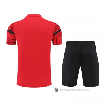 Chandal del AC Milan Manga Corta 22-23 Rojo - Pantalon Corto