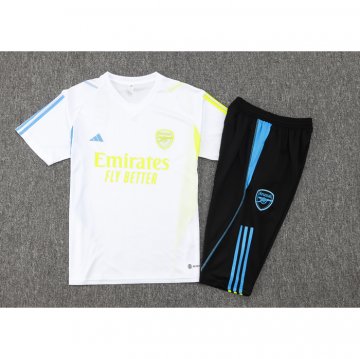 Chandal del Arsenal Manga Corta 2023-24 Blanco - Pantalon Corto