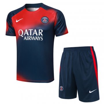 Chandal del Paris Saint-Germain Manga Corta 23-24 Rojo y Azul - Pantalon Corto