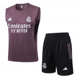 Chandal del Real Madrid Sin Mangas 25-26 Gris Purpura